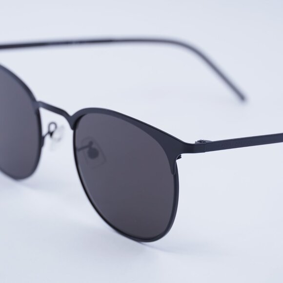 Saint Laurent SL 350 SLIM 001 Sunglasses Black Square Frame, Black Lenses - Picture 2 of 8